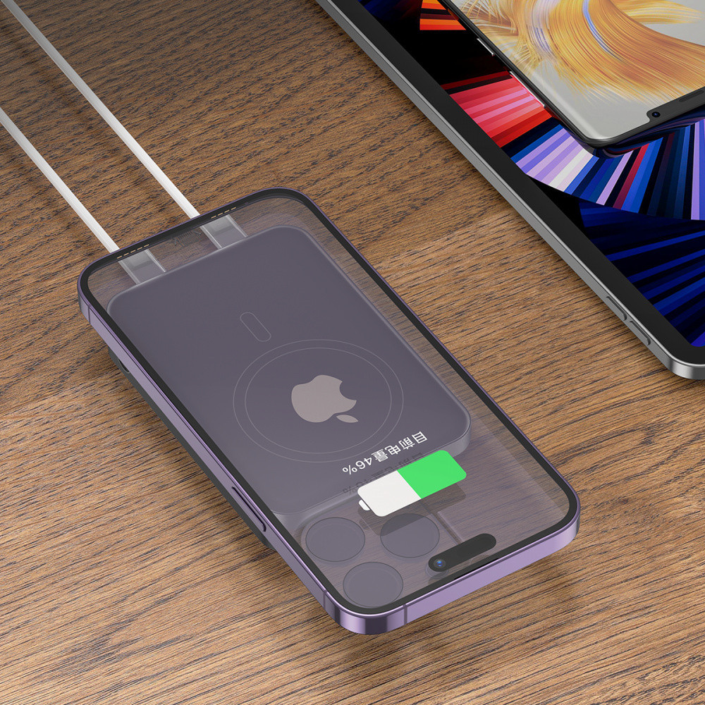 Універсальна мобільна батарея Proove Hoodman Magnetic 20 W 10000 mAh Black (PBH120010001) ( Чорний ) Харьков - изображение 5