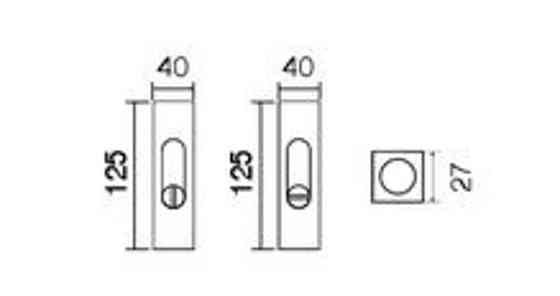 Ручка на розсув. двері Fimet 3663AR F05 мат хром (комплект) Київ