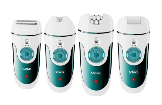 Аккумуляторный Эпилятор VGR V-700 4в1, 3 бритвенные головки, время работы 50 минут (7998) Киев