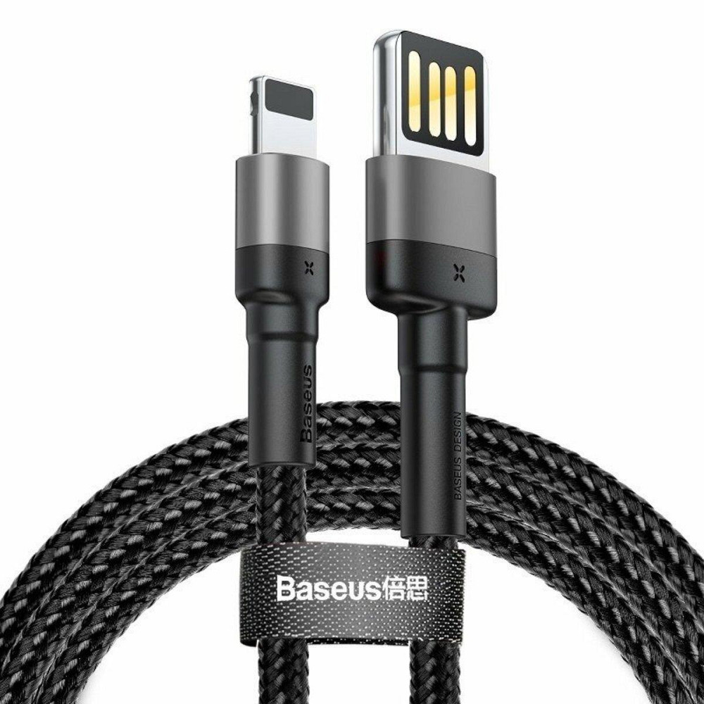 Кабель Baseus Cafule Cable USB для iPhone 1m, цвет серый+Black CALKLF-GG1 Одесса - изображение 1
