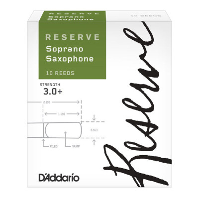 Трость для саксофона D'Addario Reserve - Soprano Sax #3.0+ - 10 Pack (DIR10305) Винница - изображение 1