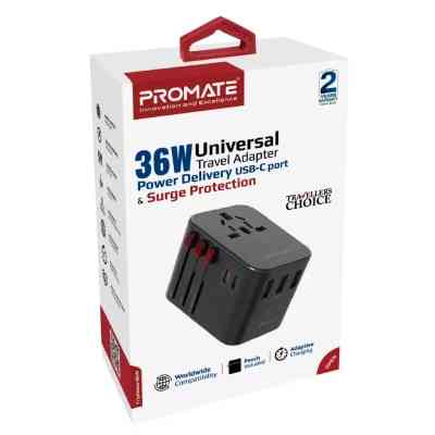 Зарядное устройство Promate tripmate-36w.black Винница