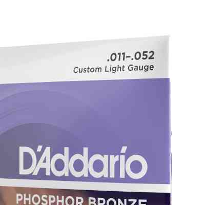 Струны для гитары D'Addario Phosphor Bronze Custom Light (11-52) (EJ26) Винница