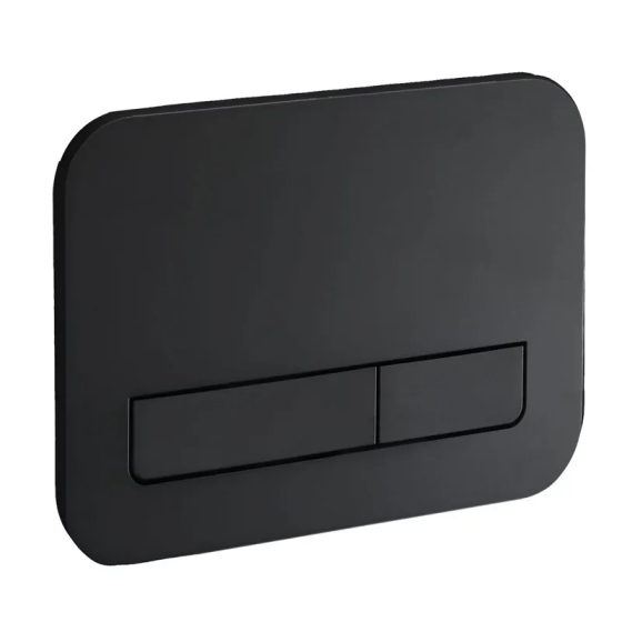 Панель змиву Koer KT-0609-05 240x160x7mm пластикова, кнопка лінійна (колір чорний матовий) (KR6131)   ( 20029 ) Харків