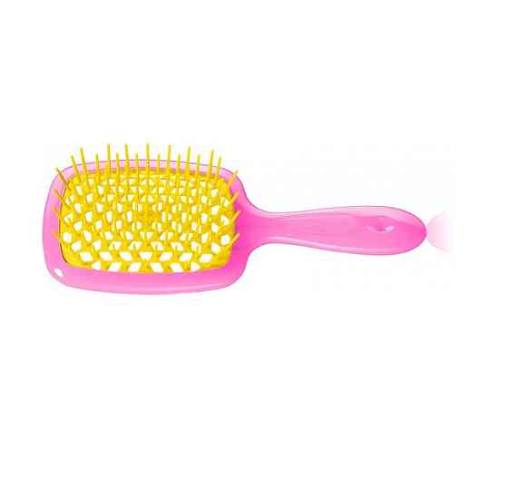 Гребінець SMALL SUPER BRUSH Рожевий з жовтим Janeke Вінниця