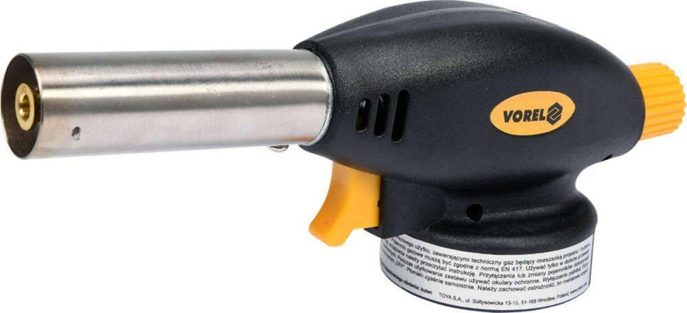 Газовий пальник VOREL з п`єзозапалом; тип з`єднання EN417 макс. t=1300°C, P= 1,3 кВт Одеса - фото 1