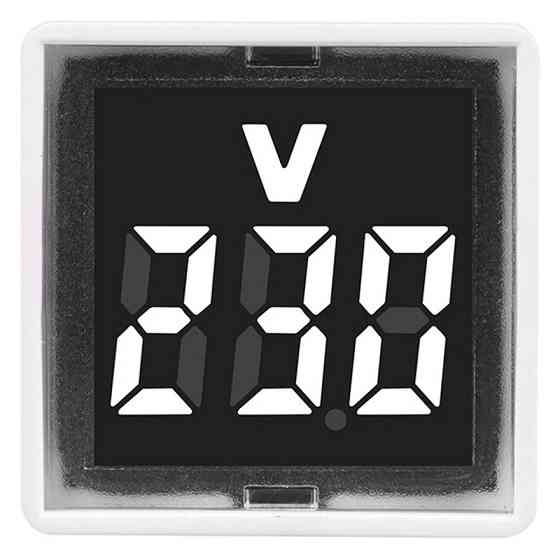 Вольтметр сетевой розеточный Strum 220V/230V GXQA0160-001 (Квадратный, Белый с черным дисплеем) Николаев