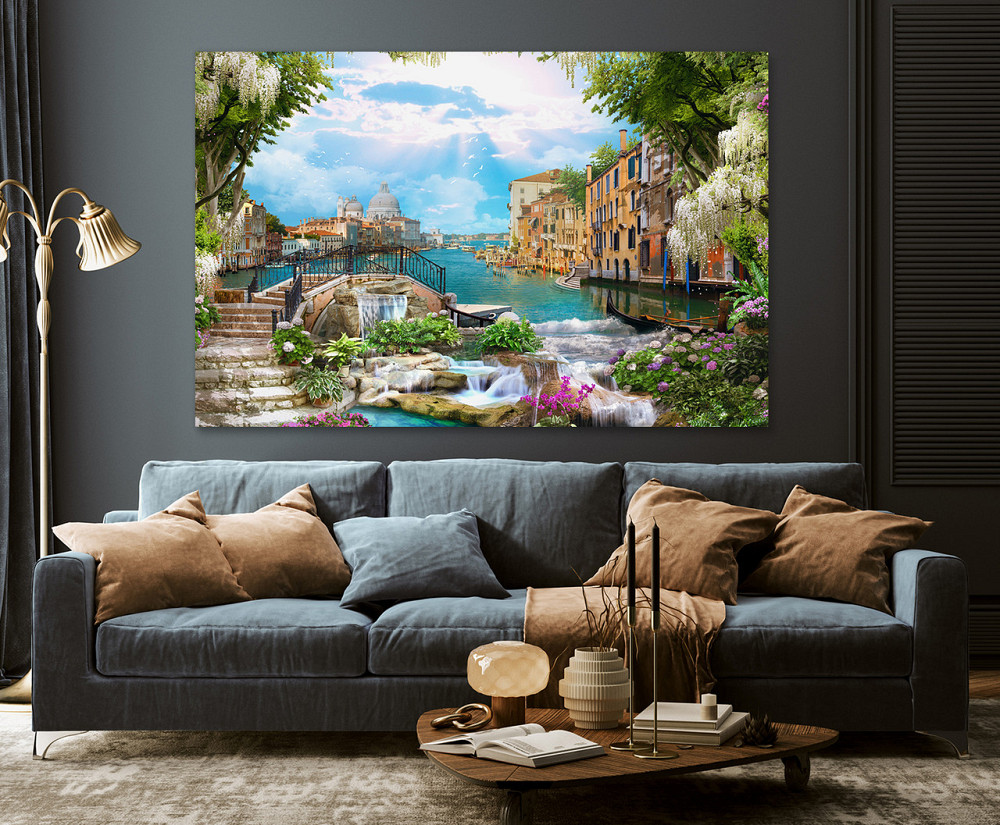 Картина полотно у вітальню / спальню   Венеція    MLP_288 ( 60х30см ) 90х180см Київ - фото 3