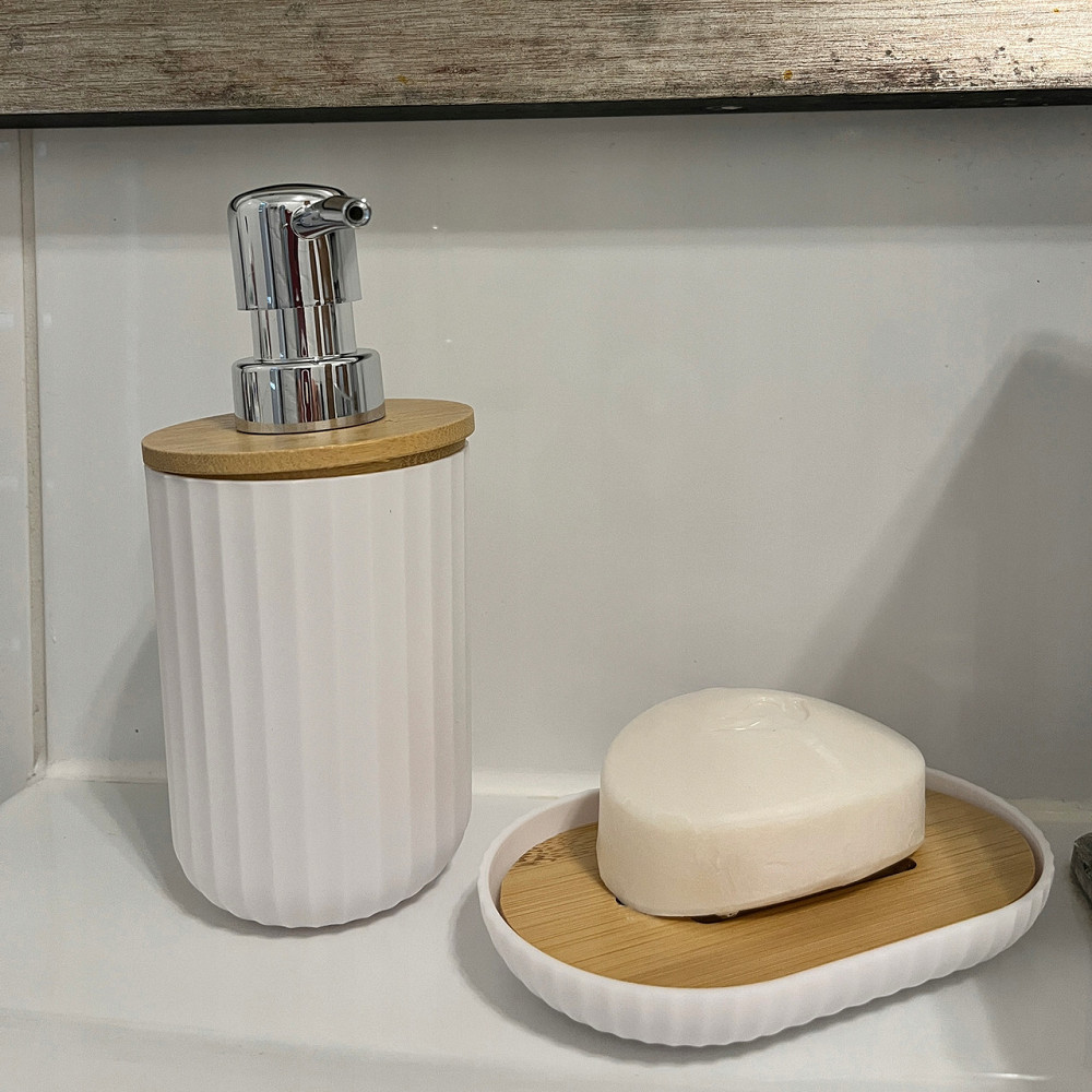 Набір аксесуарів для ванної кімнати 6в1 з бамбука Ruhhy (24635) Нововолинськ - фото 8