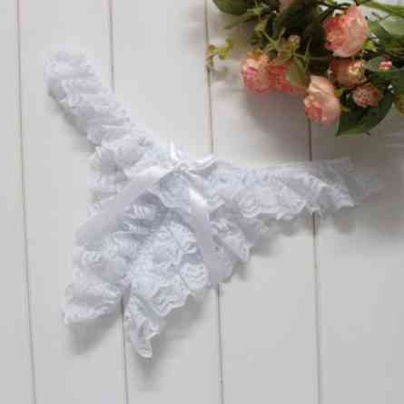 Трусики з розрізом білі - розмір універсальний (на резинці) Київ