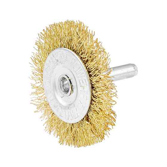 MASTERTOOL Щітка дискова MASTERTOOL з латунованого рифленого дроту Ø 50 мм зі стрижнем ¼" 19-97 Киев