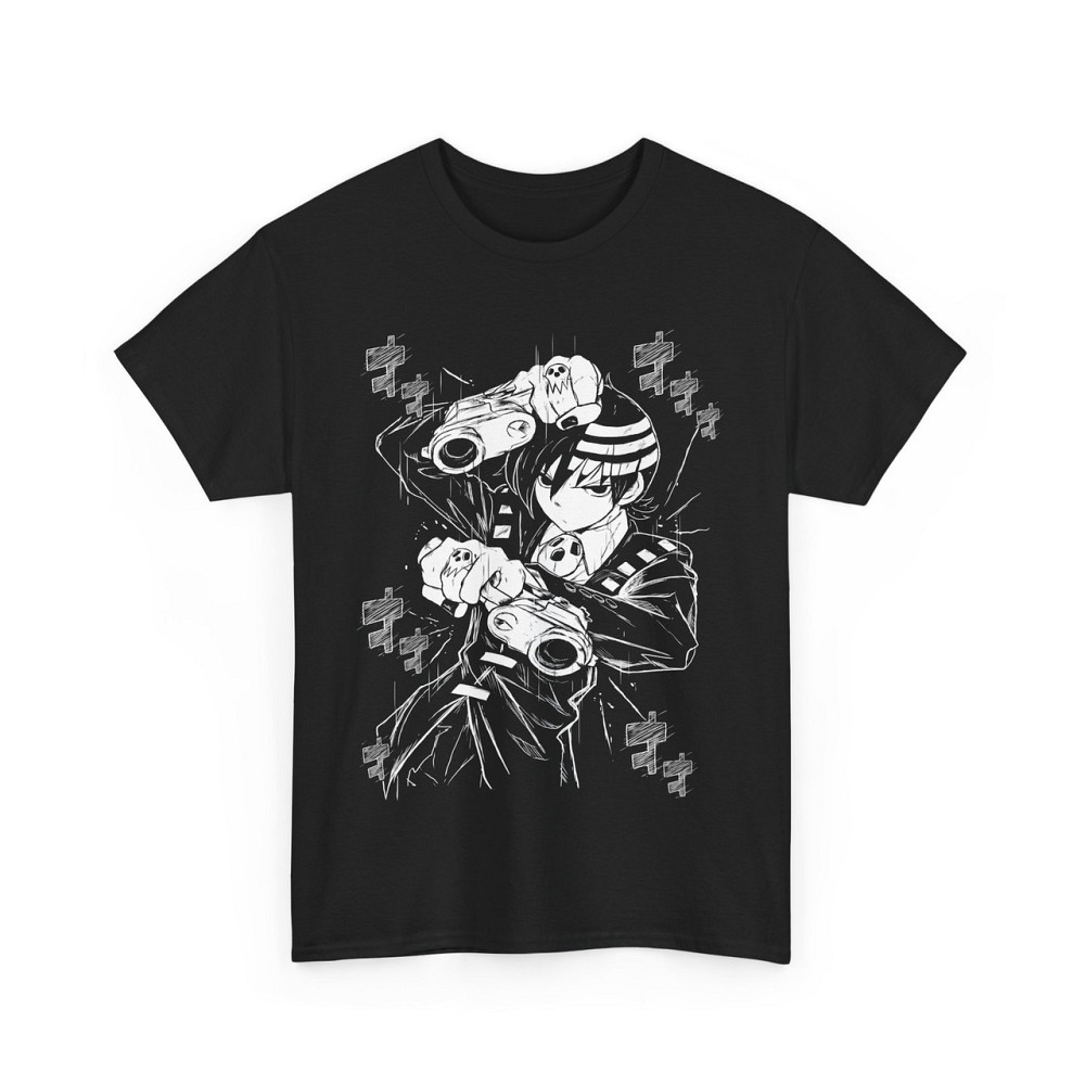 Футболка для хлопчика з аніме принтом Деатх Кід Соул Еатер оверсайз (зріст від 165 до 180) Чорний AnimeJ0205m Дніпро - фото 4