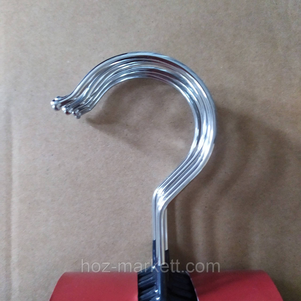 Вішалки плічка, тремпіль чорний металевий у силіконовому покритті з хромованим гачком тонкий 8 шт. в уп Харків - фото 5