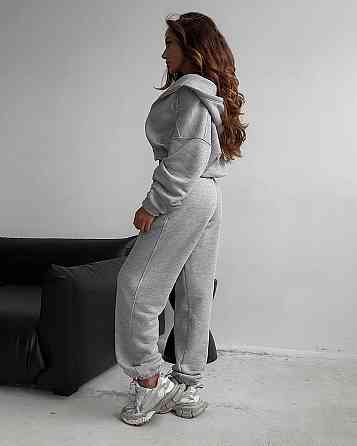 Жіночий стилний повсякденний теплий костюм трьохнитка на флісі Одеса