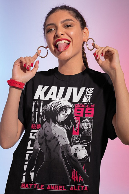 Футболка для мальчика аниме Винтаге Аниме Ретро Манга оверсайз (рост от 165 до 180 ) Черний AnimeJ0491m Днепр - изображение 2