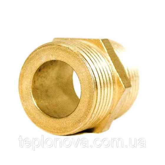 Ниппель 1/2″НН латунный под прокладку LN332G OPTIMUM Черновцы