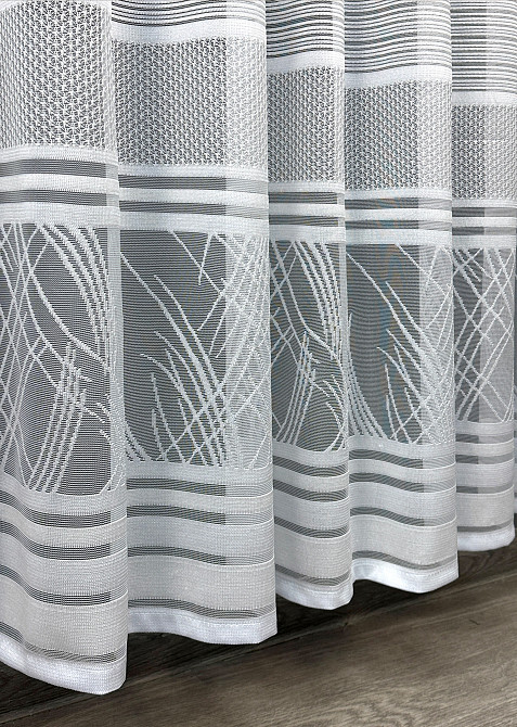 Короткий тюль VR-Textil 1942т Жаккард Белый 300х200 см (42-0882) Киев - изображение 8