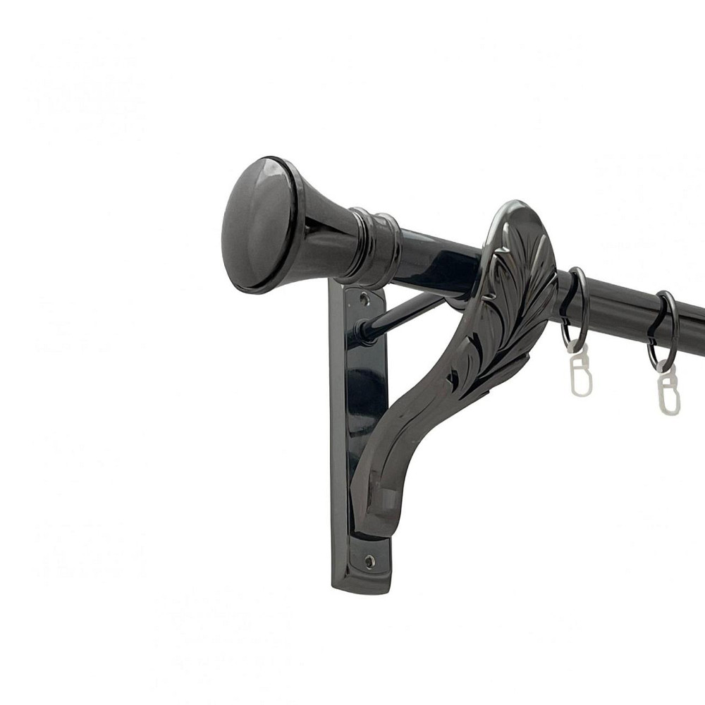 Карниз Orvit Люксор металевий однорядний ретро гладка труба кільце металеве Онікс 25 мм 160 см (00-00021447) Львів - фото 1