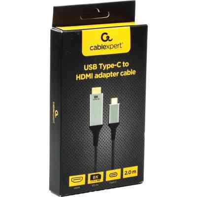 Кабель мультимедийный USB-C to HDMI M 2.0m 8K60Hz Cablexpert (A-CM-HDMIM8K-2M) Винница
