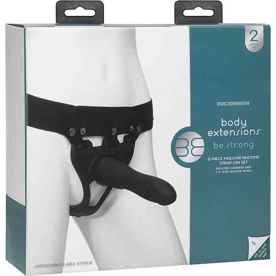 Страпон-унісекс Doc Johnson Body Extensions – Be Strong, порожня насадка Sex Aura Київ