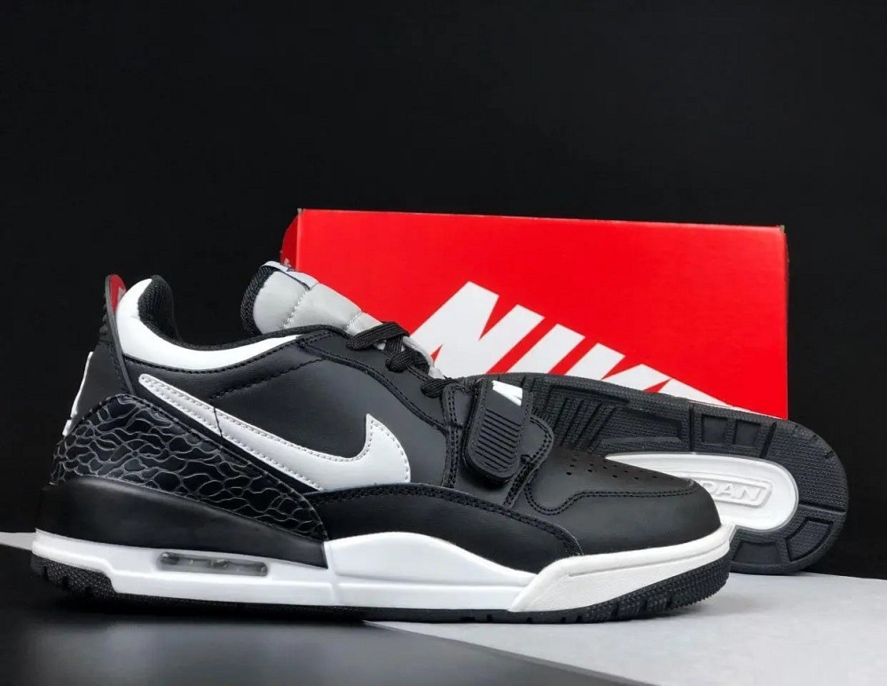 Мужские Кроссовки Nike Jordan Черные Кожаные Джорданы Найк (размеры: 41,42,43,44,45) Видео Обзор Днепр - изображение 5