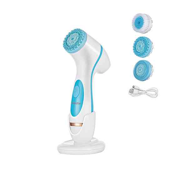 Электрическая массажная щетка для лица силиконовая 3в1 AE-868, IPX6, очищение и уход за кожей Киев