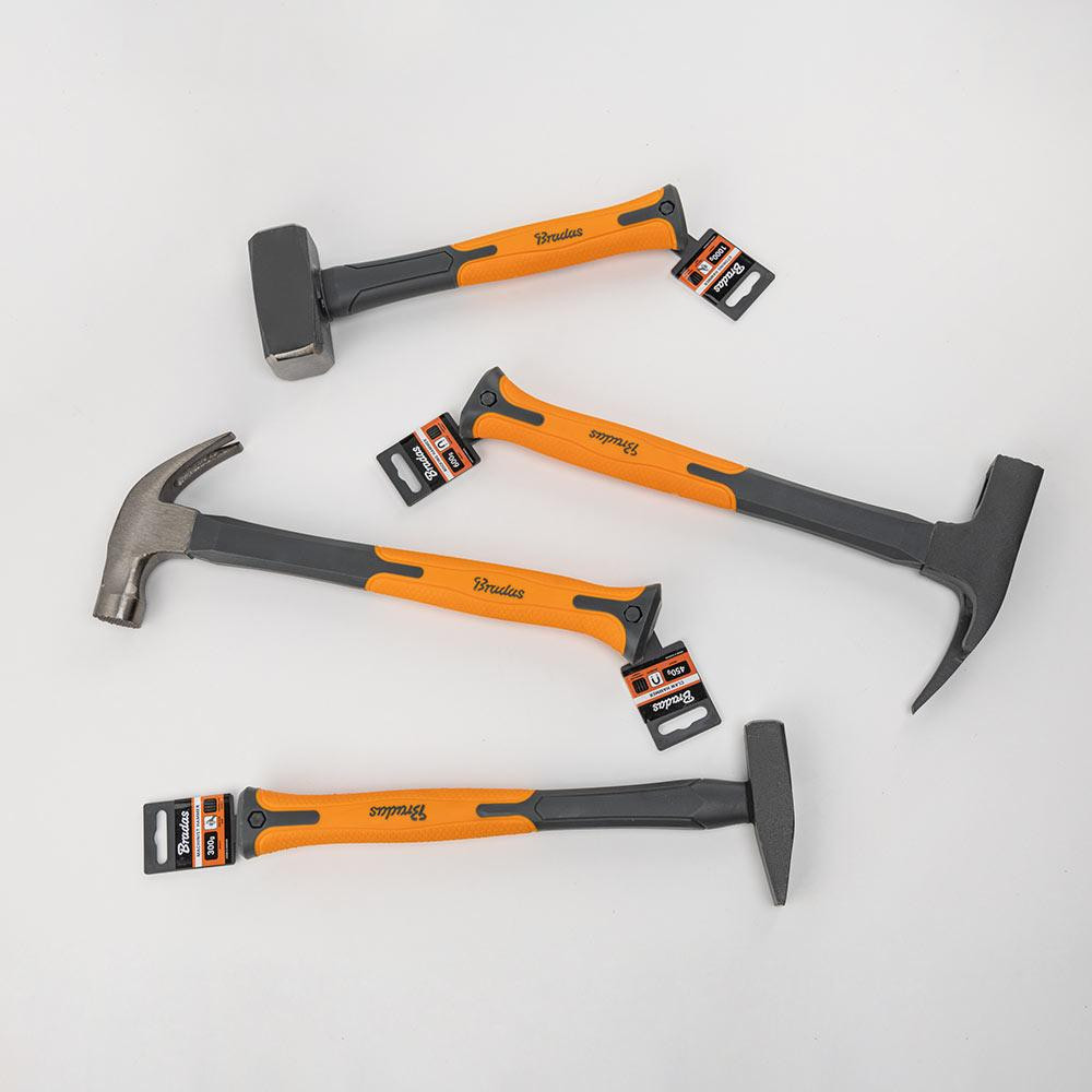 Молоток столярний FIBERGLASS з магнітною ручкою зі скловолокна для цвяхів, 450г, DIY-HF3045 Київ - фото 4