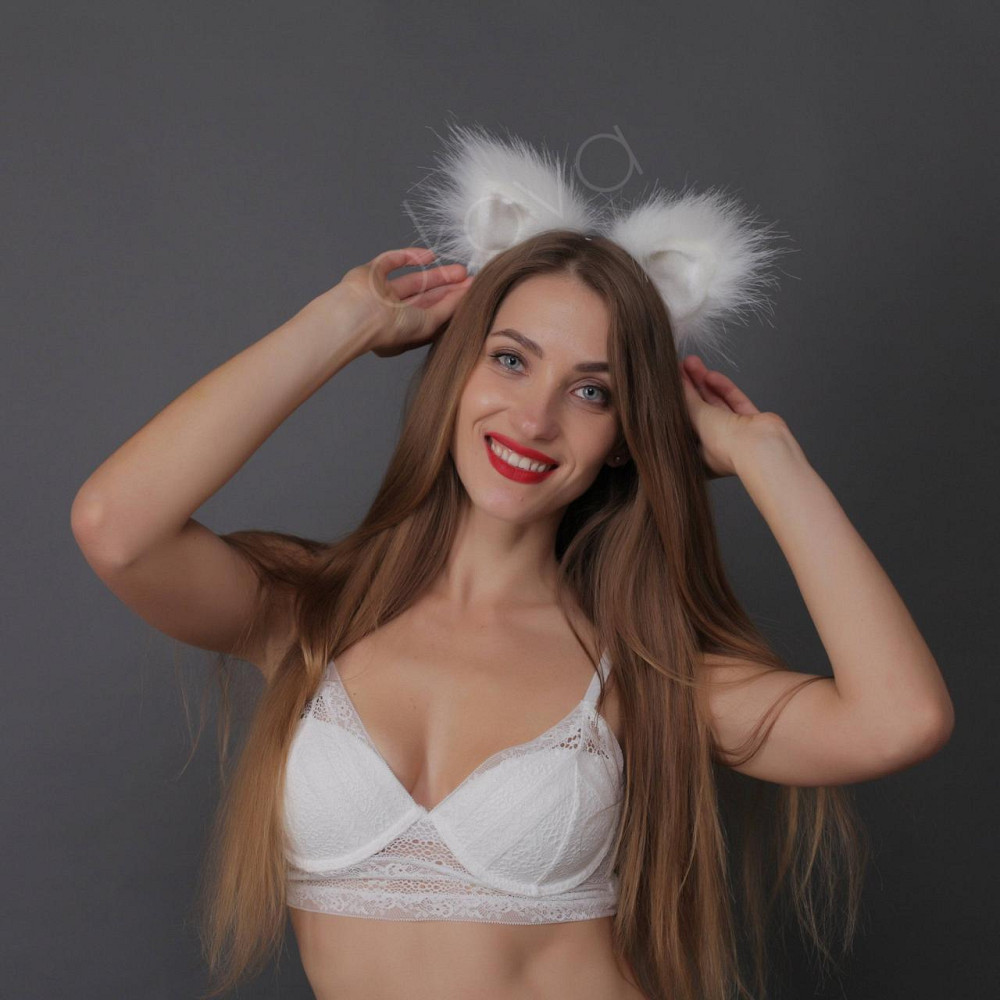 Меховые ушки кошки, Белые OKOVA Sex Aura Киев - изображение 1