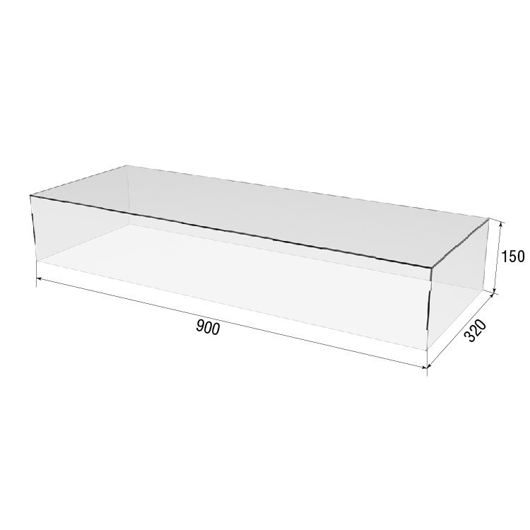 Короб EKOSTAR 900х320х150 мм акрил 3 мм прозорий Київ - фото 3