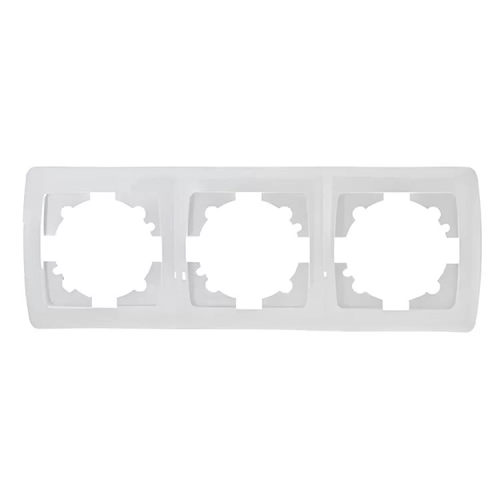 CARMEN Рамка 3-х горизонтальная белая Viko Харьков - изображение 1