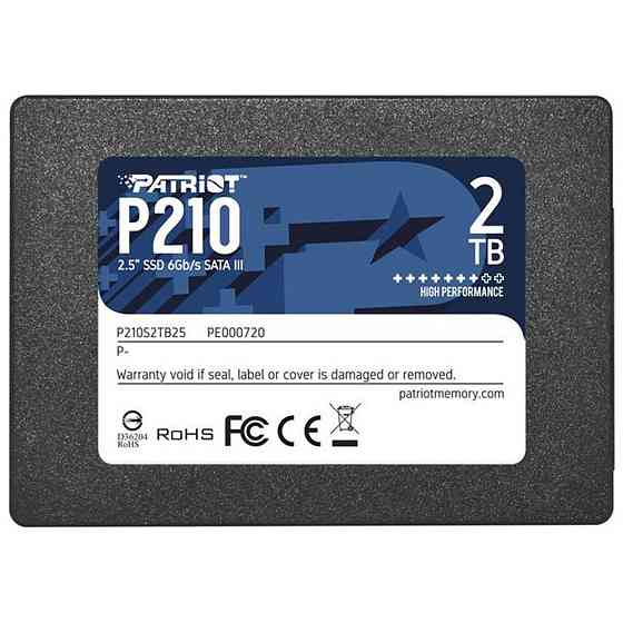 Накопичувач SSD Patriot P210 2TB 2.5" 7mm SATAIII 3D QLC Київ