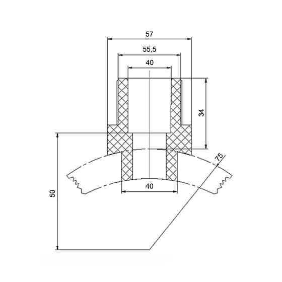Вварне сідло PPR Blue Ocean 75х40 Київ