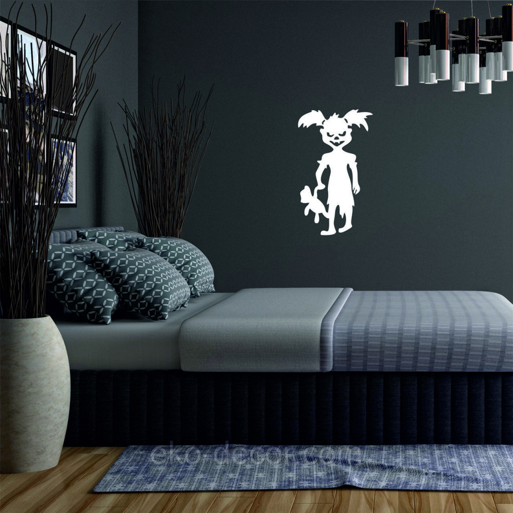 Декоративне настінне Панно «Сілует дітей. Гелловін», Декор на стіну 50*30 см, Білий Київ - фото 3