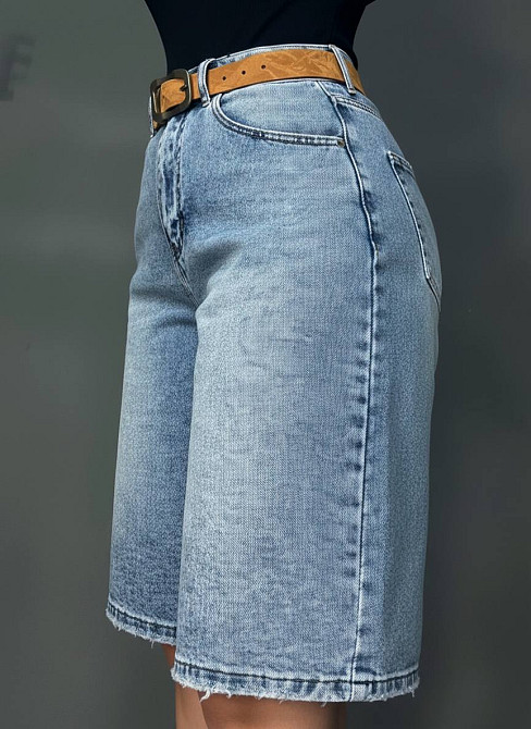 Шорты женские джинсовые Vanver 2039 бермуды с ремнем голубые, голубой, 30, 30, 83 см, 110 см Киев - изображение 8