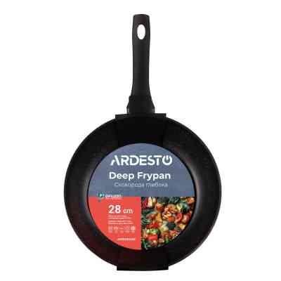 Сковорода Ardesto Gemini Cremona, 28см, алюміній, чорний (AR1928GMN) Винница