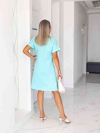 Літня муслінова сукня-сорочка "Erika" | Батал Блакитний, 50-52 Київ