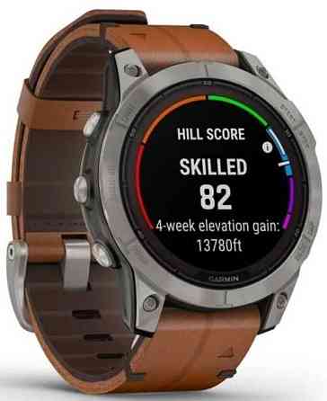 Часы: Garmin Fenix 7 Pro Sapphire Solar Titanium w. Chestnut L Band. Харьков