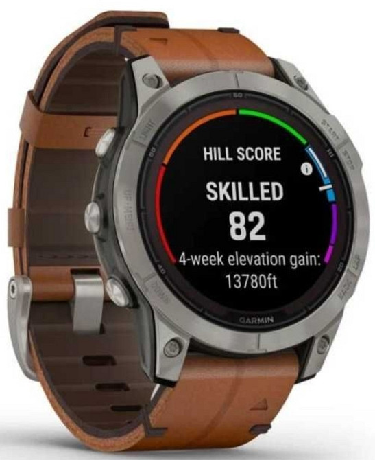 Годинник: Garmin Fenix 7 Pro Sapphire Solar Titanium w. Chestnut L Band. Харків - фото 4