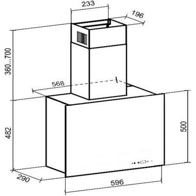 Витяжка кухонна GRANADO Bilbao 1614-1200 black glass (GCH516411) Вінниця - фото 7