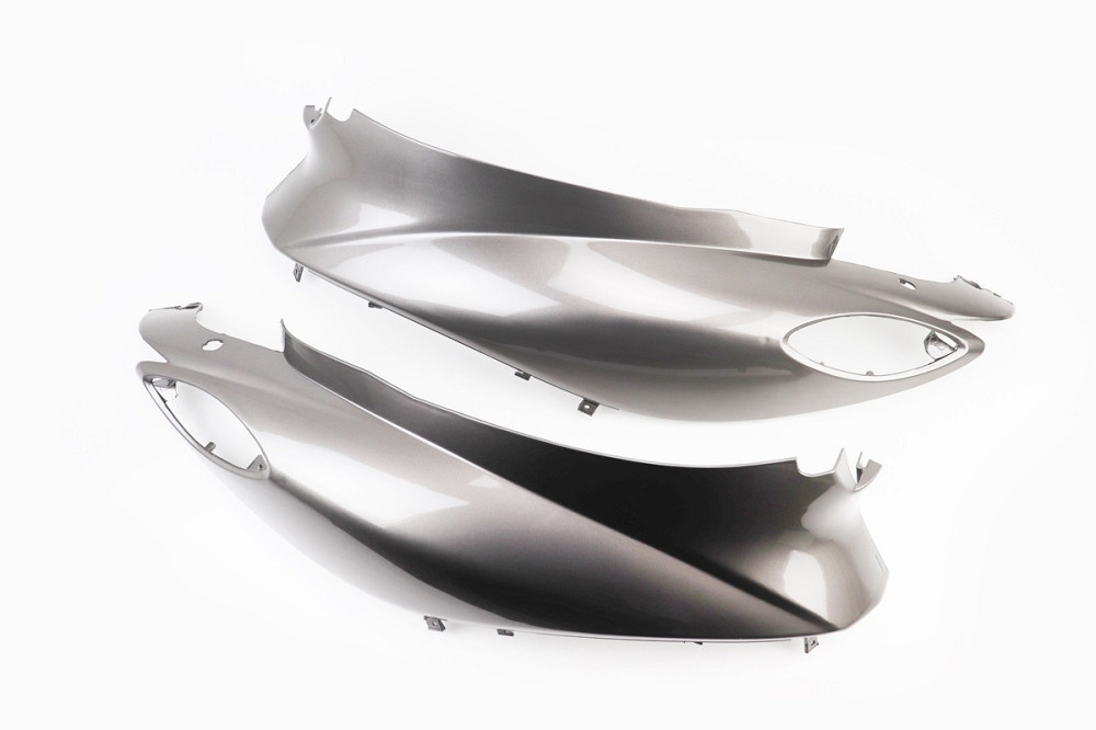 УЦІНКА Yamaha JOG SA-36J/39J пластик - верхній бічний лів+прав к-кт 2шт, ТЕМНО-СІРИЙ (див. фото відламано кріплення) Киев - изображение 1