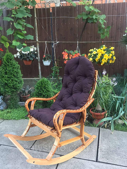 Кресло качалка с подушкой на подарок Киев - изображение 5