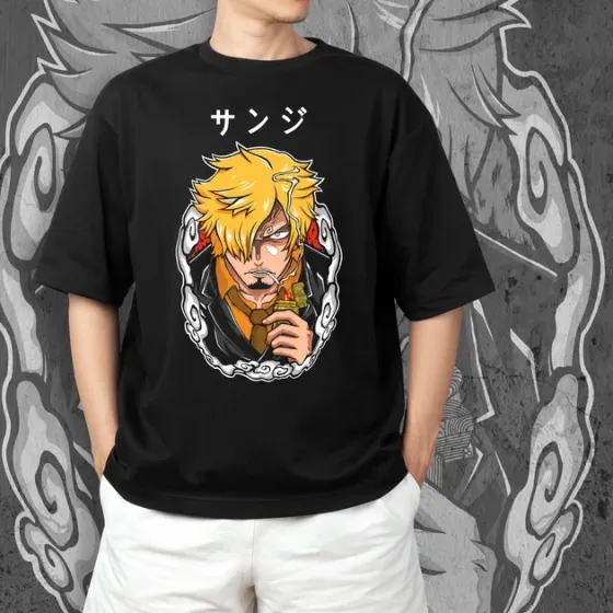 Футболка для подростка мальчика с принтом Ван Пис Санджи Размер 160 Anime10029 Днепр