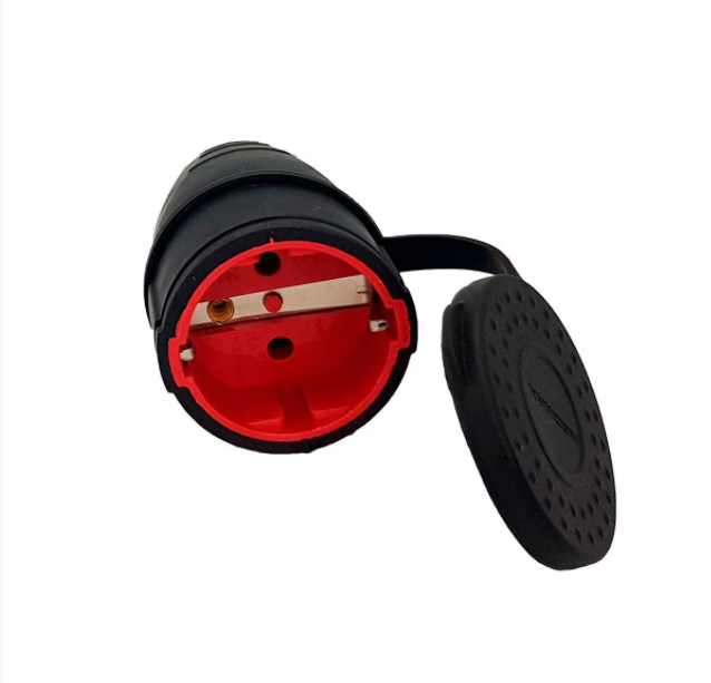 Гнездо электрическое Neomax чёрная каучук С/З 16A (NX2004) Днепр - изображение 3