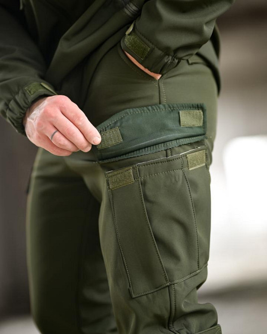 Демисезонный тактический костюм софтшел DEMENTIOZ олива ВТ6843 Одесса - изображение 8