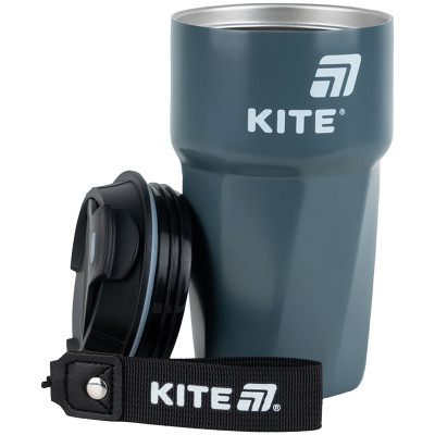 Термокружка Kite 450 мл сіра (K25-1220-1) Вінниця - фото 4
