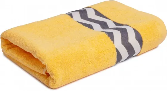 Комплект махровых полотенец Ideal Textile с бордюром 2 шт (50х90см + 70х140см) Жовтий Черновцы
