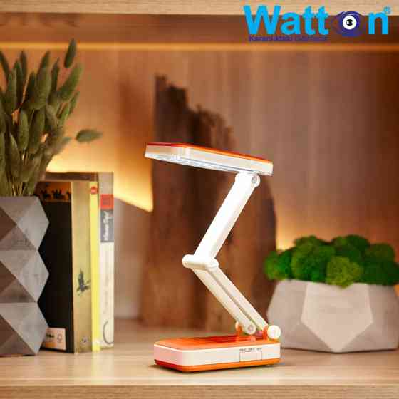 Акумуляторна настільна лампа Watton WT-006 світлодіодний світильник трансформер працює 10 годин Помаранчевий Кам'янець-Подільський