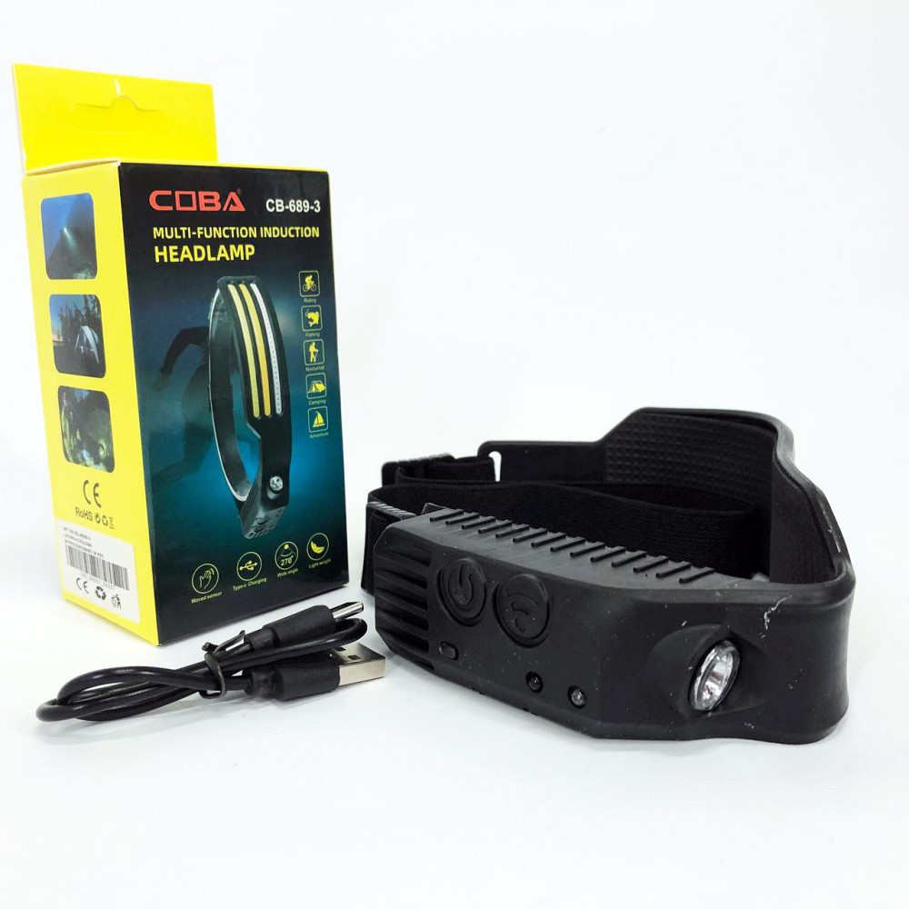 Ліхтар на голову для риболовлі BL-W689-LM+3COB, Ліхтарик на голову для роботи Ліхтар лоб потужний ZT-79 Львів - фото 14