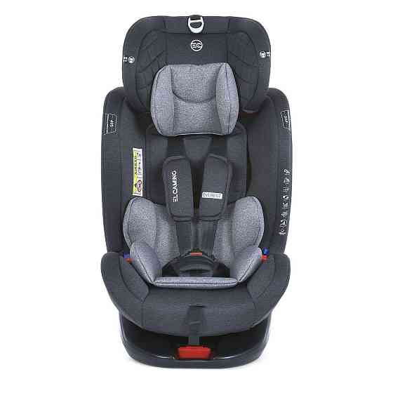 Автокрісло дитяче El Camino EVEREST Light Gray 0-36кг 5-точкові ремені безпеки ISOFIX 360º Світло-сіре (ME 1114 ) Чернігів