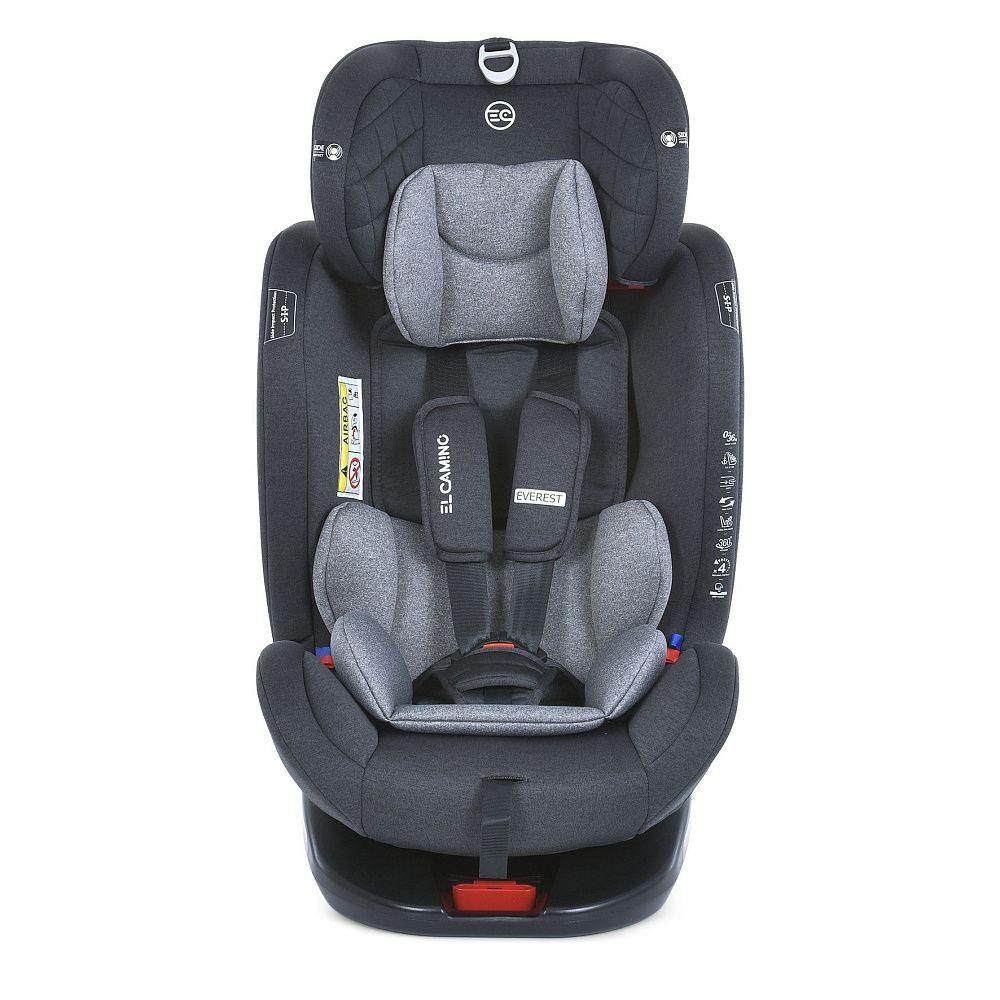 Автокрісло дитяче El Camino EVEREST Light Gray 0-36кг 5-точкові ремені безпеки ISOFIX 360º Світло-сіре (ME 1114 ) Чернігів - фото 3